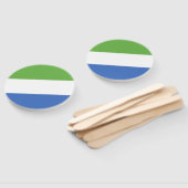 Éventail drapeau de la Sierra Leone (Non-assemblé)