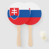 Éventail Drapeau de la Slovaquie (Devant et derrière)