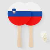 Éventail Drapeau de la Slovénie (Devant et derrière)