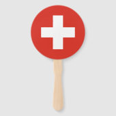 Éventail Drapeau de la Suisse (Dos)