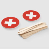 Éventail Drapeau de la Suisse (Non-assemblé)