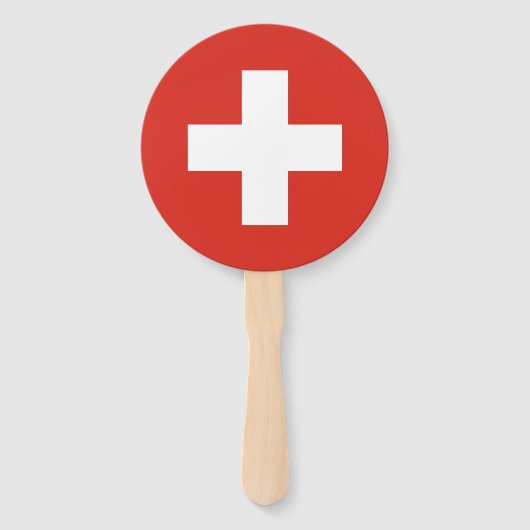 Éventail Drapeau de la Suisse (Devant)