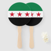 Éventail Drapeau de la Syrie (Devant et derrière)