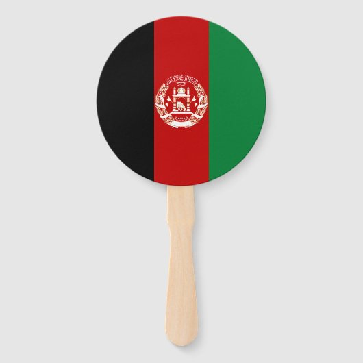Éventail Drapeau de l'Afghanistan (Dos)
