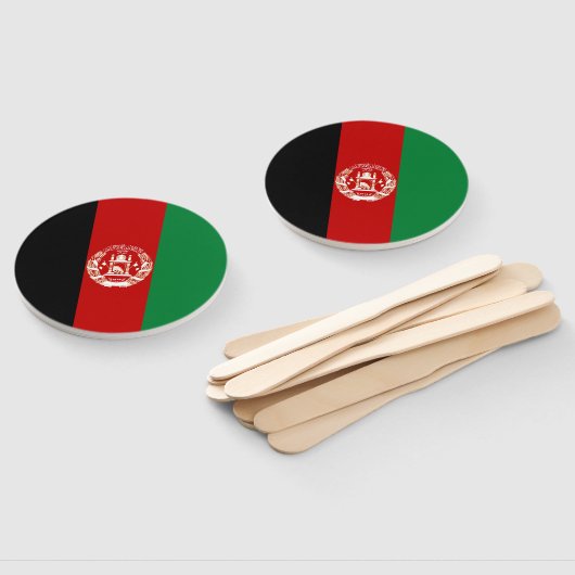 Éventail Drapeau de l'Afghanistan (Non-assemblé)