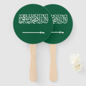 Éventail Drapeau de l'Arabie saoudite (Devant et derrière)