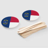 Éventail Drapeau de l'État de Caroline du Nord (Non-assemblé)