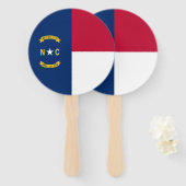 Éventail Drapeau de l'État de Caroline du Nord (Devant et derrière)