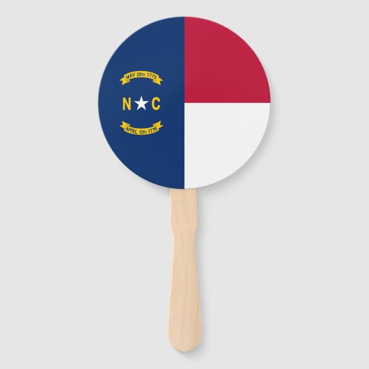 Éventail Drapeau de l'État de Caroline du Nord (Devant)