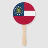 Éventail Drapeau de l'État de Géorgie (Dos)