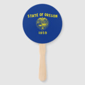 Éventail Drapeau de l'État de l'Oregon (Dos)