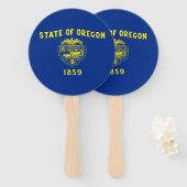 Éventail Drapeau de l'État de l'Oregon (Devant et derrière)