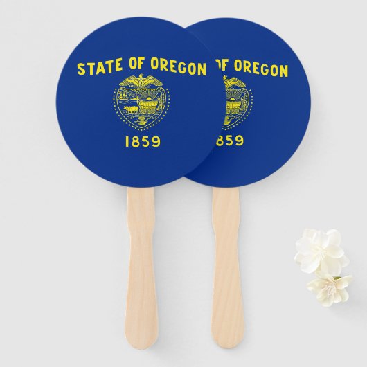 Éventail Drapeau de l'État de l'Oregon (Devant et derrière)