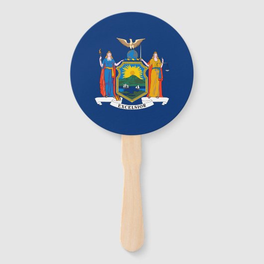 Éventail Drapeau de l'État de New York (Dos)