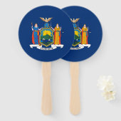 Éventail Drapeau de l'État de New York (Devant et derrière)