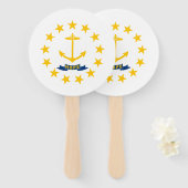 Éventail Drapeau de l'État de Rhode Island (Devant et derrière)