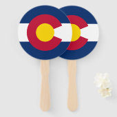 Éventail Drapeau de l'État du Colorado (Devant et derrière)