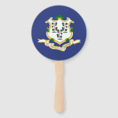 Éventail Drapeau de l'État du Connecticut (Dos)