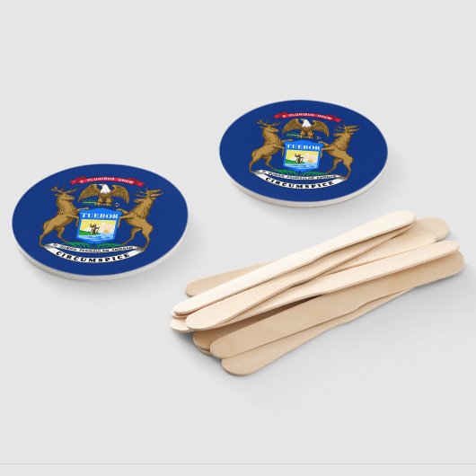 Éventail Drapeau de l'État du Michigan (Non-assemblé)