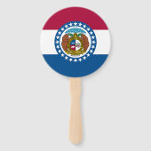 Éventail Drapeau de l'État du Missouri (Dos)