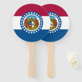 Éventail Drapeau de l'État du Missouri (Devant et derrière)