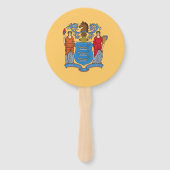 Éventail Drapeau de l'État du New Jersey (Dos)