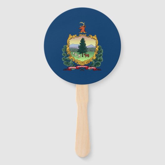 Éventail Drapeau de l'État du Vermont (Devant)