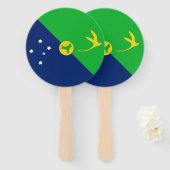 Éventail Drapeau de l'île Christmas (Devant et derrière)