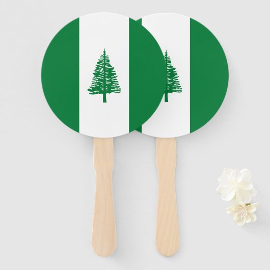 Éventail Drapeau de l'île Norfolk (Devant et derrière)