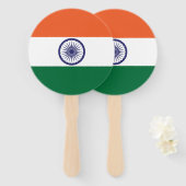 Éventail Drapeau de l'Inde (Devant et derrière)
