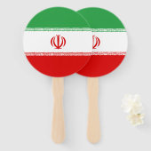 Éventail Drapeau de l'Iran (Devant et derrière)