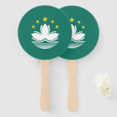Éventail Drapeau de Macao (Devant et derrière)