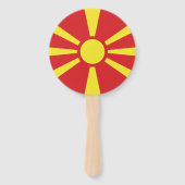 Éventail Drapeau de Macédoine du Nord (Dos)