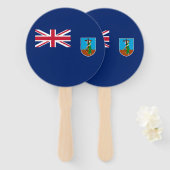 Éventail Drapeau de Montserrat (Devant et derrière)