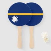 Éventail Drapeau de Nauru (Devant et derrière)