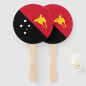 Éventail Drapeau de Papouasie-Nouvelle-Guinée (Devant et derrière)