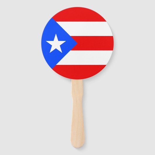 Éventail Drapeau de Porto Rico (Devant)
