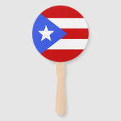Éventail drapeau de Porto Rico (Devant)