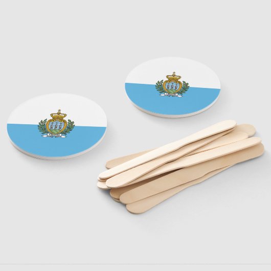 Éventail Drapeau de Saint-Marin (Non-assemblé)