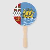 Éventail Drapeau de Saint-Pierre-et-Miquelon (Dos)