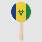Éventail Drapeau de Saint-Vincent (Dos)