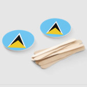 Éventail Drapeau de Sainte-Lucie (Non-assemblé)