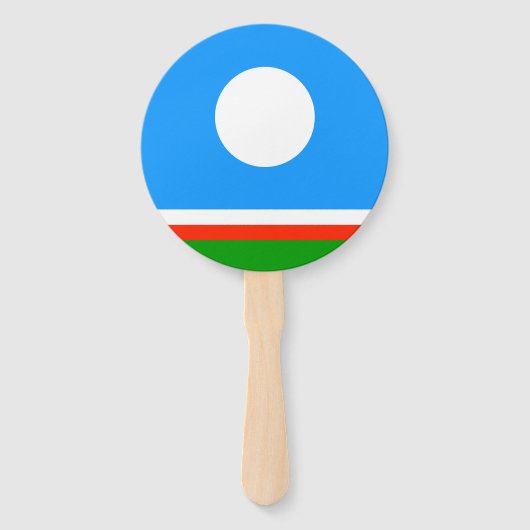 Éventail Drapeau de Sakha (Devant)