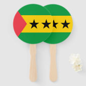 Éventail Drapeau de Sao Tomé-et-Principe (Devant et derrière)