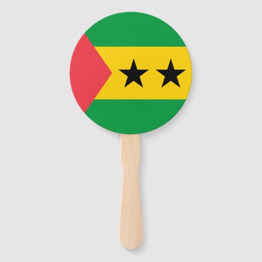 Éventail Drapeau de Sao Tomé-et-Principe (Devant)