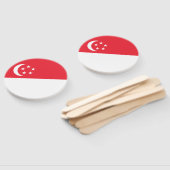 Éventail Drapeau de Singapour (Non-assemblé)