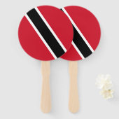 Éventail Drapeau de Trinité-et-Tobago (Devant et derrière)