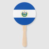 Éventail Drapeau d'El Salvador (Dos)