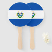 Éventail Drapeau d'El Salvador (Devant et derrière)