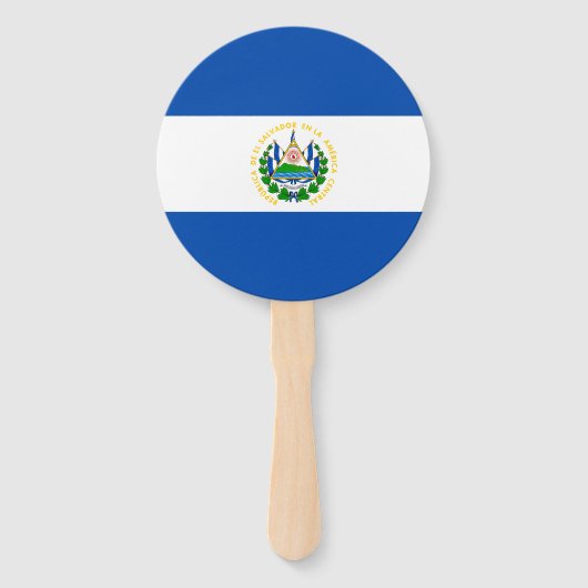 Éventail Drapeau d'El Salvador (Devant)